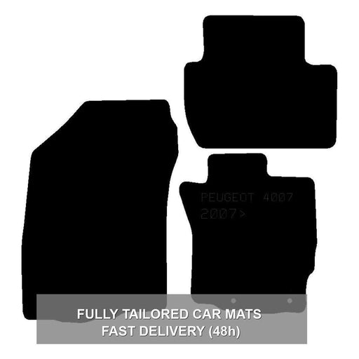 Fully Tailored Carpet Car Mats for Peugeot 4007 07 ON Set of 4 With 2 Clips UKB4C  - Dynamic Drive