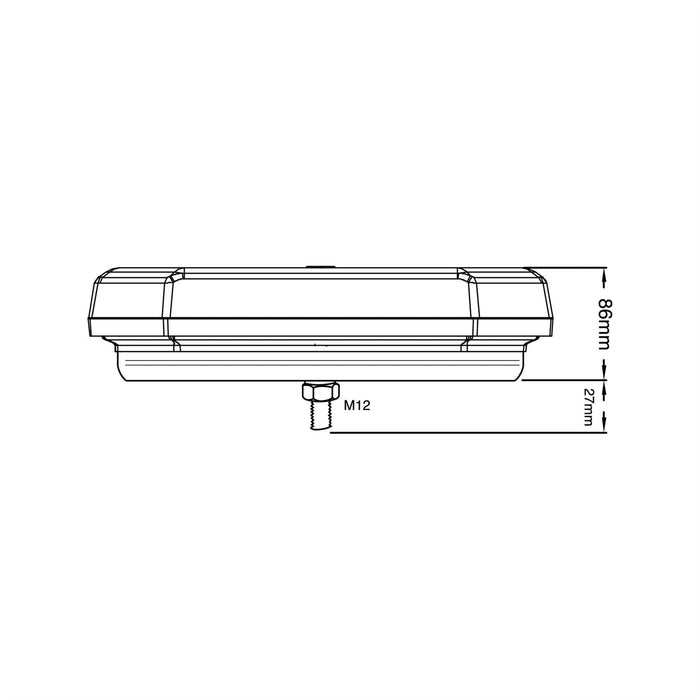 Ring Automotive RCV9813 TM Reg65 Bar Bolt Mount, 12/24 V, Amber