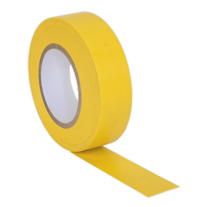 Sealey PVC Insulating Tape 19mm x 20m Yellow Pack of 10 ITYEL10