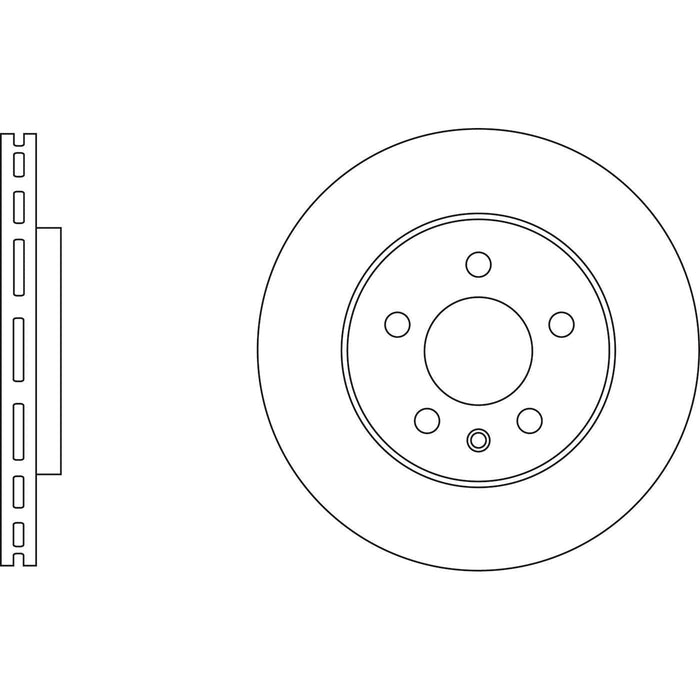 Apec Brake Disc Front Fits Audi A1 Seat Ibiza