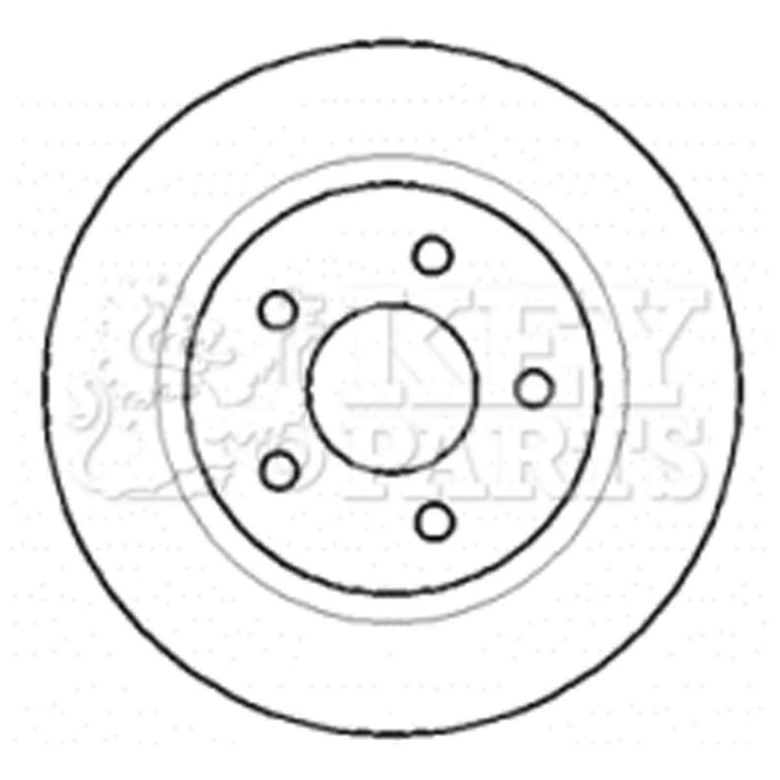 Genuine Key Parts KBD4403 Brake Disc Pair (Rear) Key Parts  - Dynamic Drive