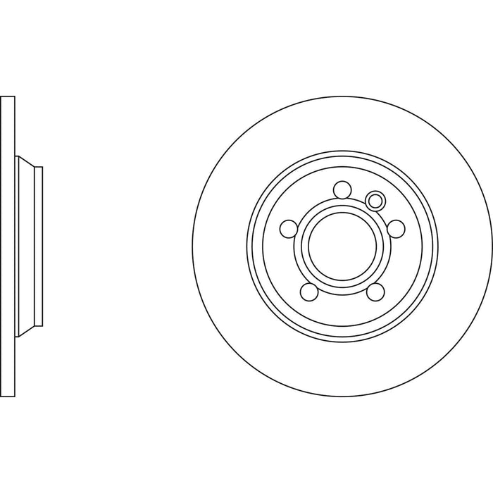 Genuine APEC Rear Brake Discs & Pads Set Solid for VW Transporter