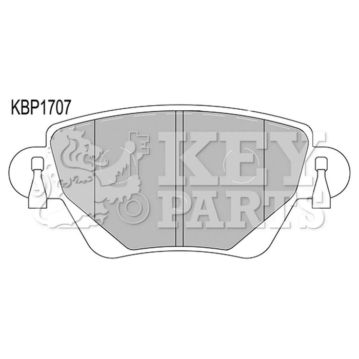 Genuine Key Parts KBP1707 Rear Brake Pads-Includes Wear Indicators (Bosch)