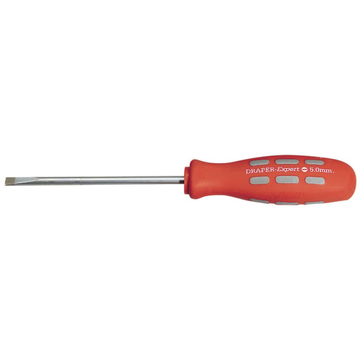 Draper Plain Slot Parallel Tip Mechanic's Screwdriver, 100 x 5.0mm (Sold Loose) Draper  - Dynamic Drive