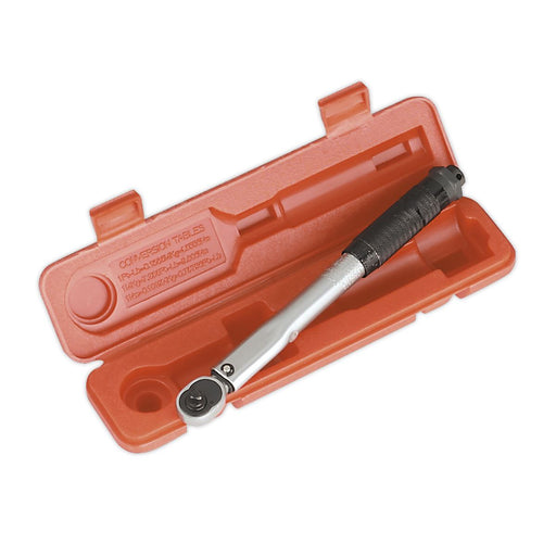 Sealey Torque Wrench Micrometer Style 1/4"Sq Drive 5-25Nm(44-221lb.in) Calibrate Sealey  - Dynamic Drive