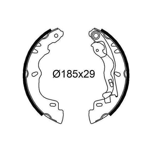 Valeo Drum Brake Shoes 564334 Automotive Part fits Fiat Valeo  - Dynamic Drive