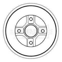 Genuine Borg & Beck Brake Drum fits Renault Twingo 07 BBR7225 Borg & Beck  - Dynamic Drive