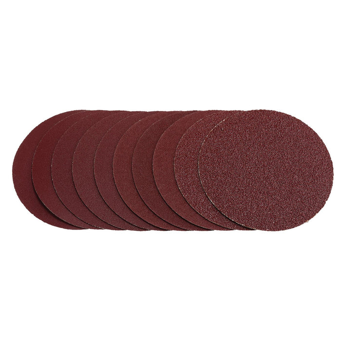 Draper Sanding Discs, 125mm, Hook & Loop, Assorted Grit - 40G, 80G, 120G, 240G (