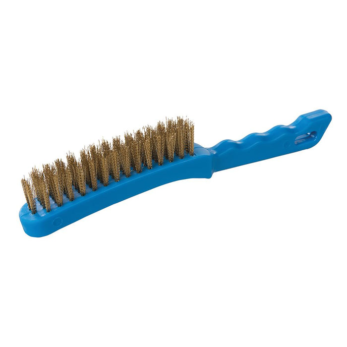 Silverline Brassed Wire Brush Plastic 4 Row Silverline  - Dynamic Drive