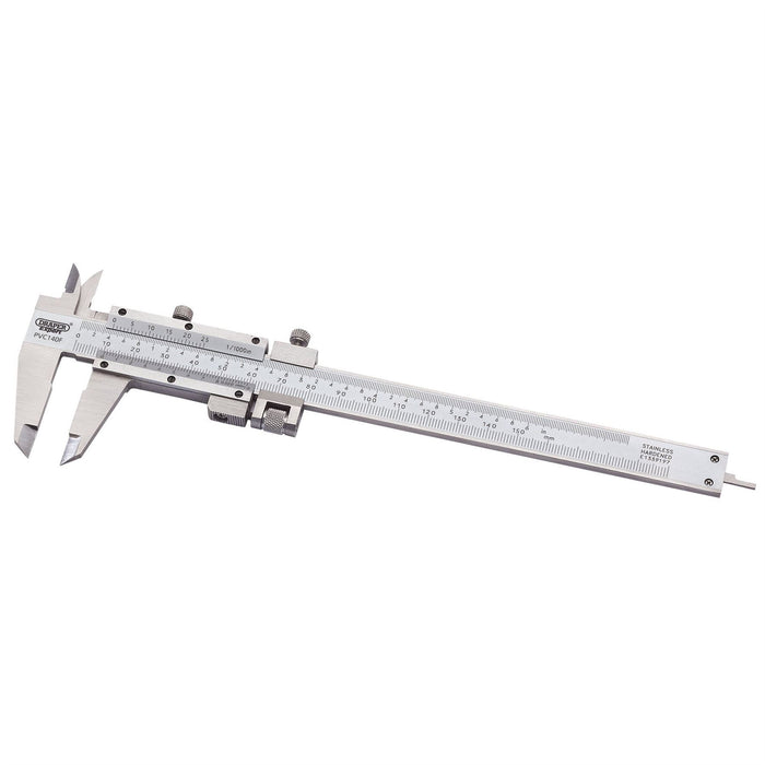 Draper Vernier Caliper with Fine Adjustment, 0 - 140mm 50605 Draper  - Dynamic Drive