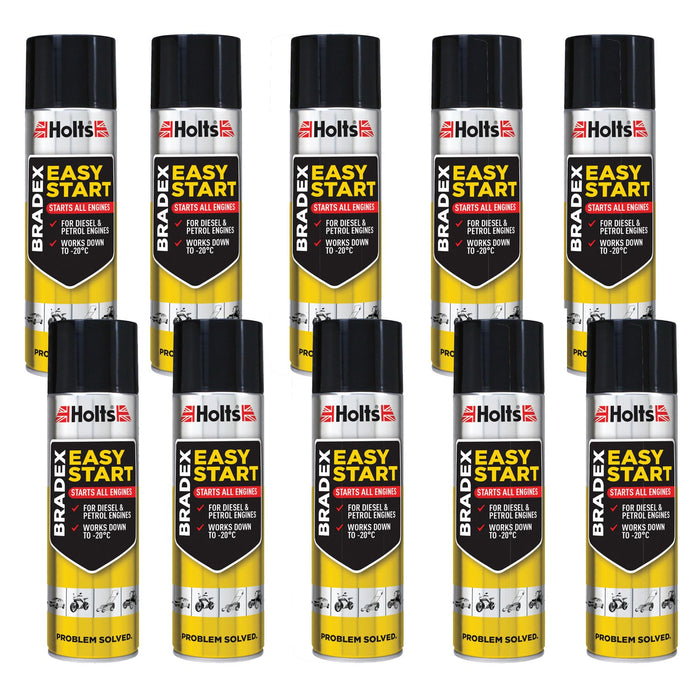 10x Holts Bradex Easy Start Petrol Diesel Car Van Truck Starting Engine Spray Holts  - Dynamic Drive