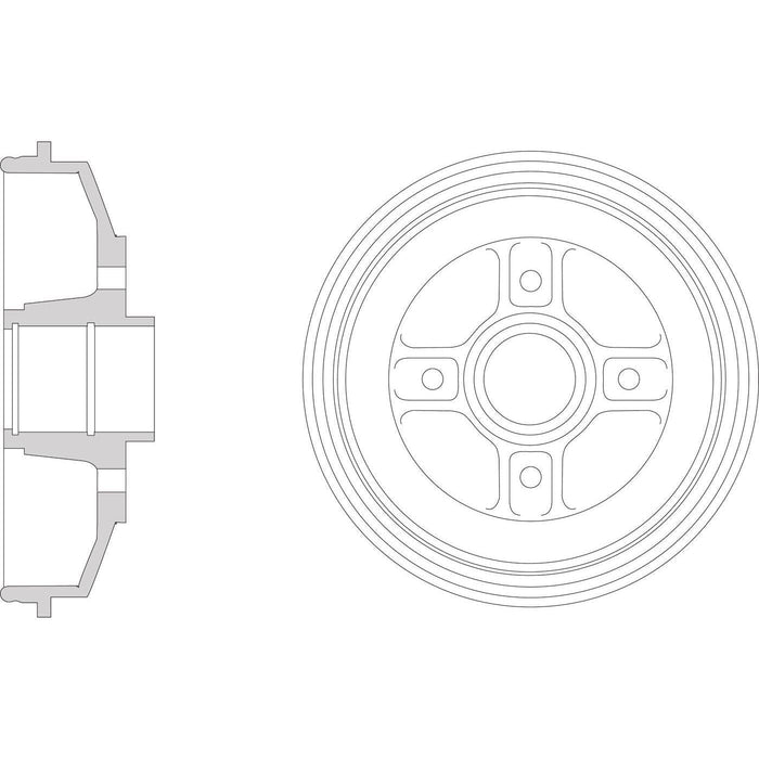 Apec Brake Drum Rear Fits Opel Agila Suzuki Splash Vauxhall