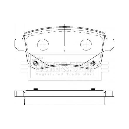 Genuine Borg & Beck Rear Brake Pads fits Renault Gd.ScenicElec HB 14 BBP2538 Borg & Beck  - Dynamic Drive