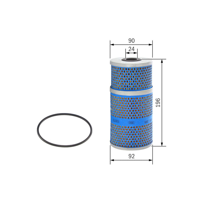 Bosch Car Oil Filter P9265 fits Mercedes-Benz T2-500 507D - 2.4 - 85-89 14574292