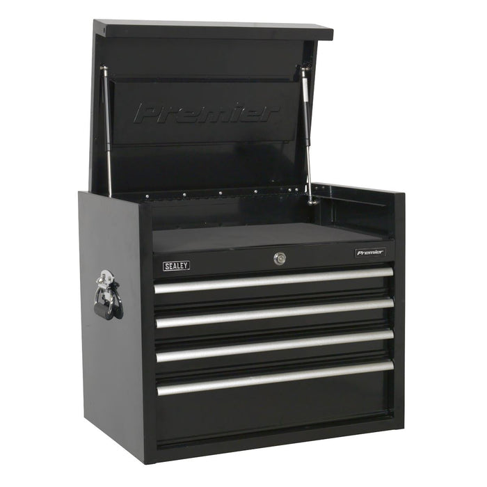 Sealey Topchest 4 Drawer 660mm Heavy-Duty Black PTB66004