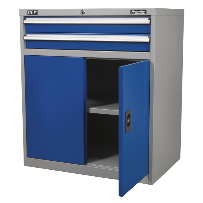 Sealey Industrial Cabinet 2 Drawer & 1 Shelf Double Locker API8810