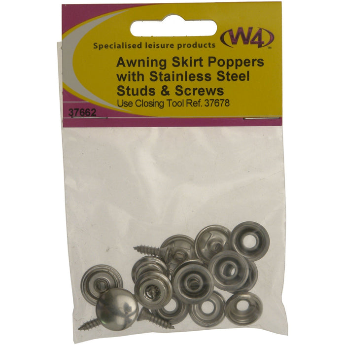 MDS1203 W4 Awning skirt studs, screws and poppers 5 sets per pack 37662 W4  - Dynamic Drive