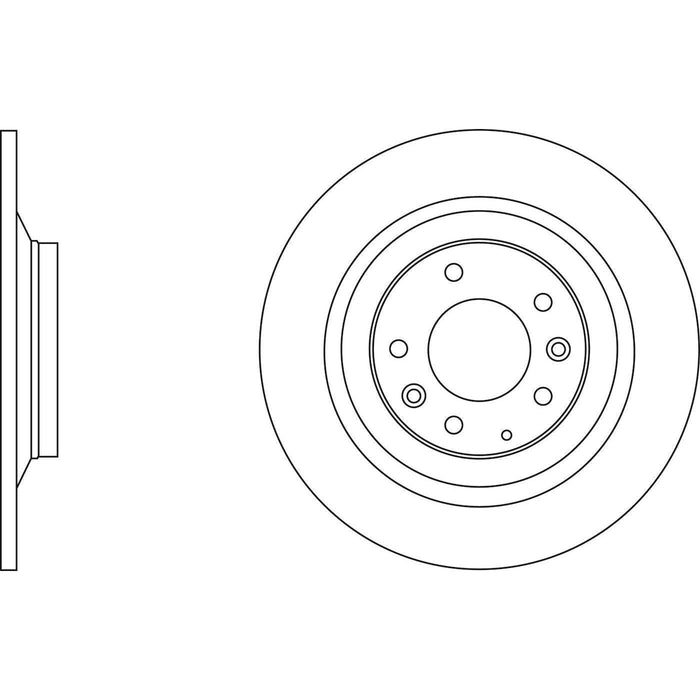 Apec Brake Disc Rear Fits Mazda 6