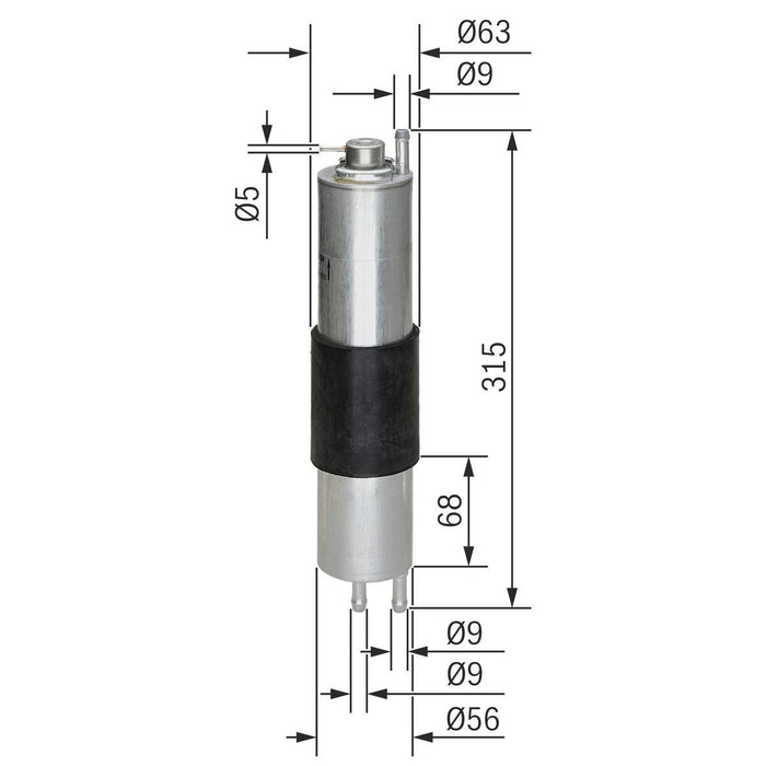 Genuine Bosch Car Fuel Filter F5952 fits BMW 3 330i Cabrio Ci - 3.0 - 00-06 0450