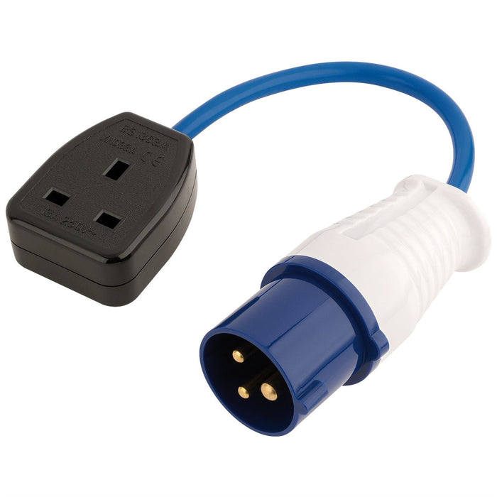 Draper 230V Adaptor Lead with 16A Plug to 13A Socket 17573