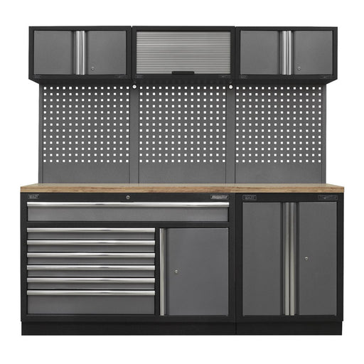 Sealey Superline Pro 2.04m Storage System Pressed Wood Worktop APMSSTACK11W Sealey  - Dynamic Drive