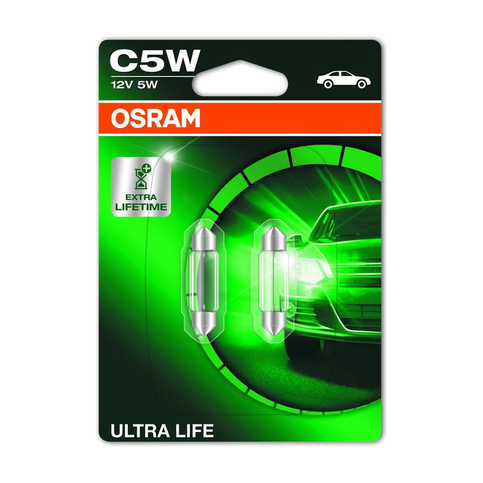 Osram ULTRA LIFE C5W halogen, indoor lighting, 6418ULT-02B, 12 V passenger car,