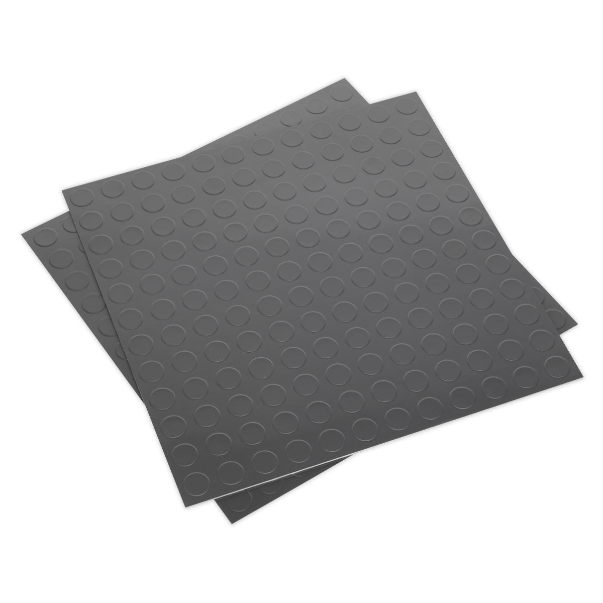 Sealey Vinyl Floor Tile with Peel & Stick Backing Silver Coin Pack of 16 FT2S Sealey  - Dynamic Drive