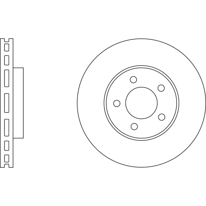 Genuine APEC Front Brake Discs & Pads Set Vented for Nissan Almera Tino