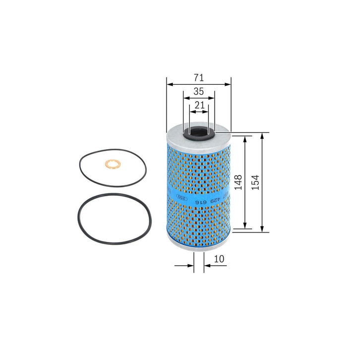 Genuine Bosch Car Oil Filter P9616 fits Mercedes-Benz SL 500 - 5.0 - 92-03 14574