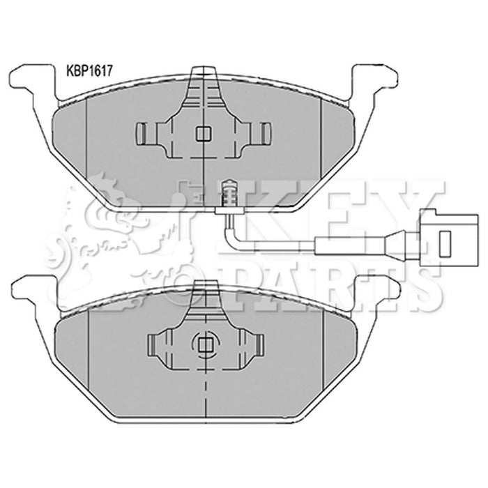 Genuine Key Parts KBP1617 Front Brake Pads-Includes Wear Indicators (Ate-Teves)