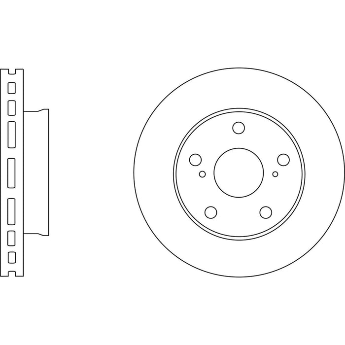 Genuine APEC Front Brake Discs & Pads Set Vented for Toyota Hilux Vigo