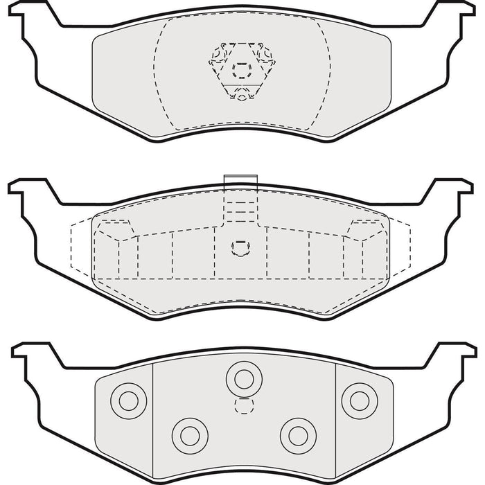 Apec Brake Pads Rear Fits Chrysler Neon Sebring