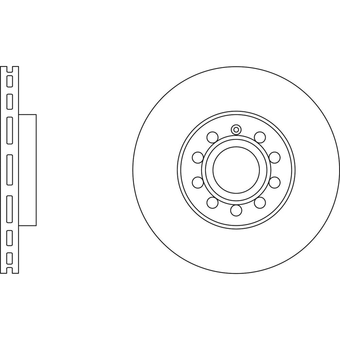 Apec Brake Disc Front Fits Audi A3 Q2 Seat Altea Ateca Leon Toledo Skoda Octavia