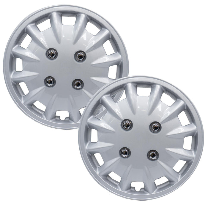 Milenco Silver Wheel Trims Hub Caps 13" Bailey Type Caravan Pair Motorhome Milenco  - Dynamic Drive