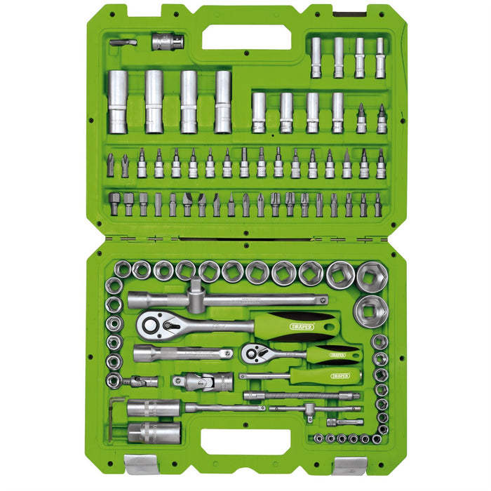 Draper Metric Socket Set, 1/4 8221; and 1/2 8221; Sq. Dr. (100 Piece) 55318 Draper  - Dynamic Drive