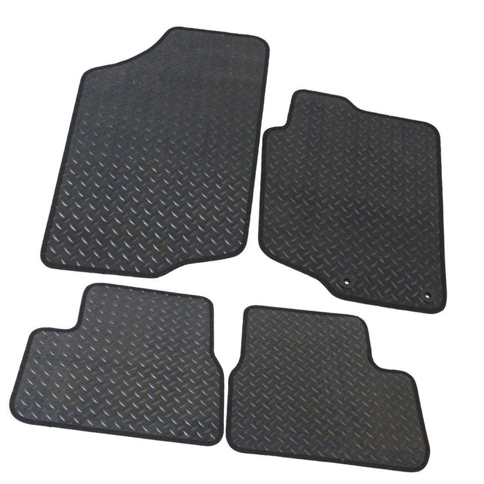 Fully Tailored Black Carpet Car Mats for Peugeot 207 Set of 4 With 2 Clips UKB4C  - Dynamic Drive