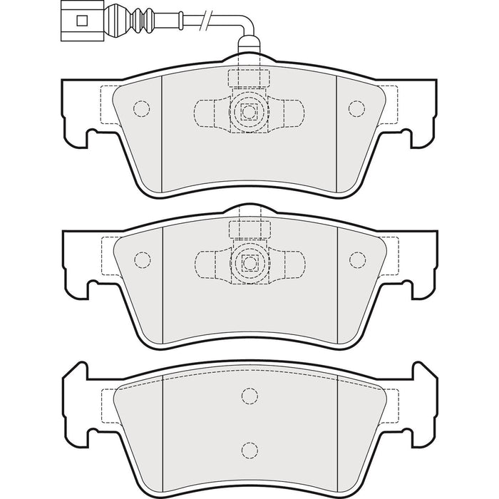 Genuine APEC Rear Brake Discs & Pads Set Vented for VW Transporter