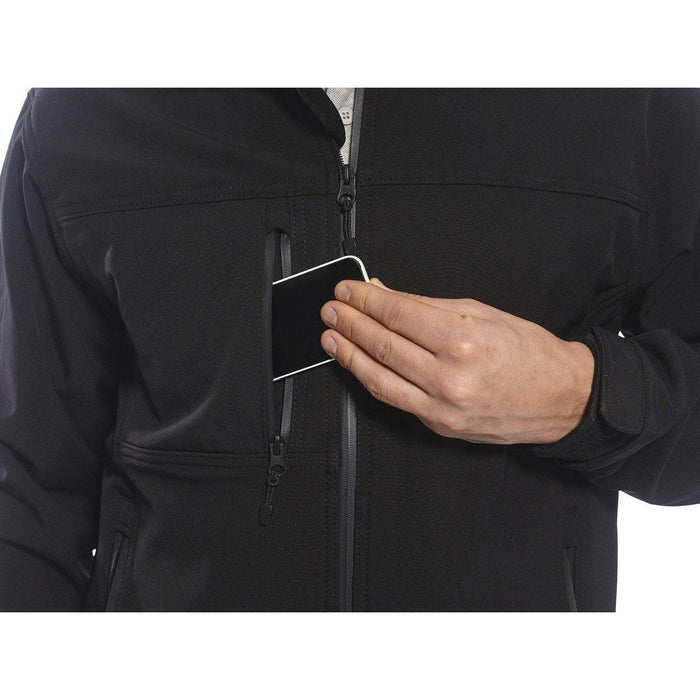 Portwest Softshell Jacket - Black - Large Portwest  - Dynamic Drive