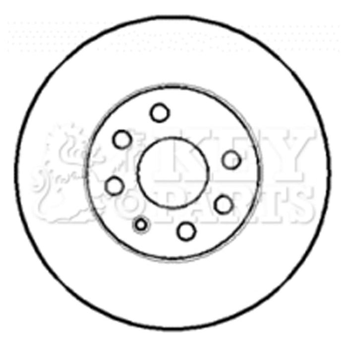 Genuine Key Parts KBD4393 Brake Disc Pair (Front) Key Parts  - Dynamic Drive