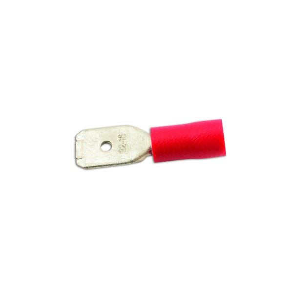 Connect Wiring Connectors - Red - Male Blade - 6.3mm - Pack Of 100 Connect  - Dynamic Drive