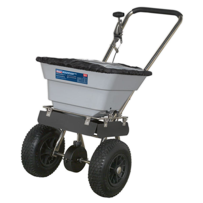 Sealey Stainless Steel Broadcast Salt Spreader 37kg Walk Behind SSB37W