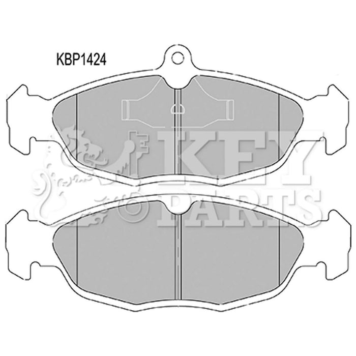 Genuine Key Parts KBP1424 Front Brake Pads (Ate-Teves)