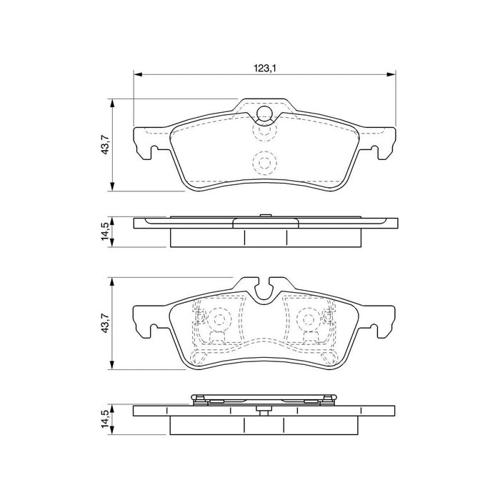 Genuine Bosch Brake Pad Set Bp1041 fits Toyota Yaris VVTi - 1.3 - 11- 0986494130