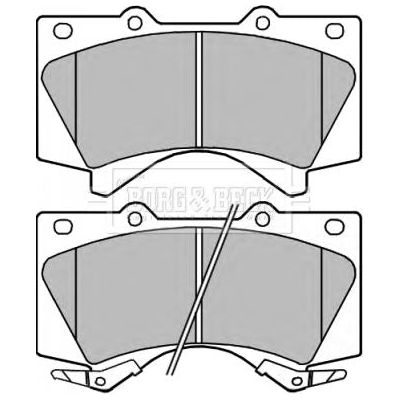 Genuine Borg & Beck Front Brake Pads fits Toyota L'Cruiser VDJ200208 BBP2249 Borg & Beck  - Dynamic Drive