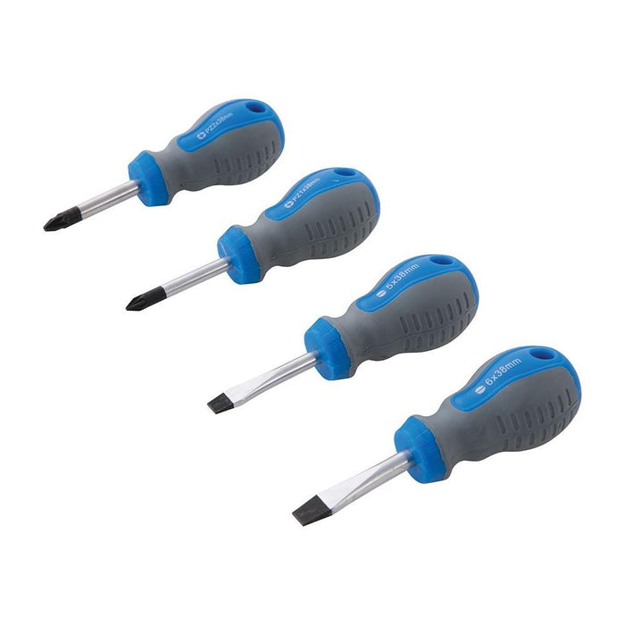 Silverline Stubby Screwdriver Set 4pce 4pce Silverline  - Dynamic Drive