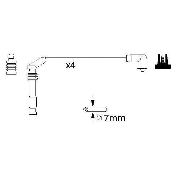 Genuine Bosch Ignition Lead B126 fits Vauxhall Astra - 1.6 - 00-05 0986357126