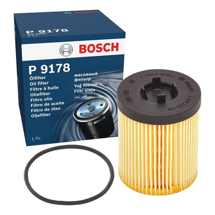 Genuine Bosch Car Oil Filter P9178 fits Vauxhall Zafira - 1.8 - 00-05 1457429178