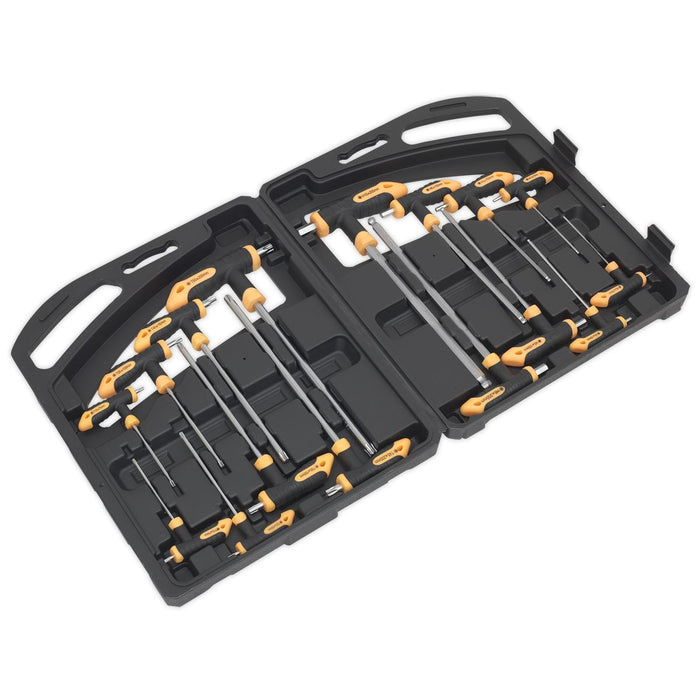 Sealey T-Handle TRX-Star* & Hex Key Set 16pc S0916