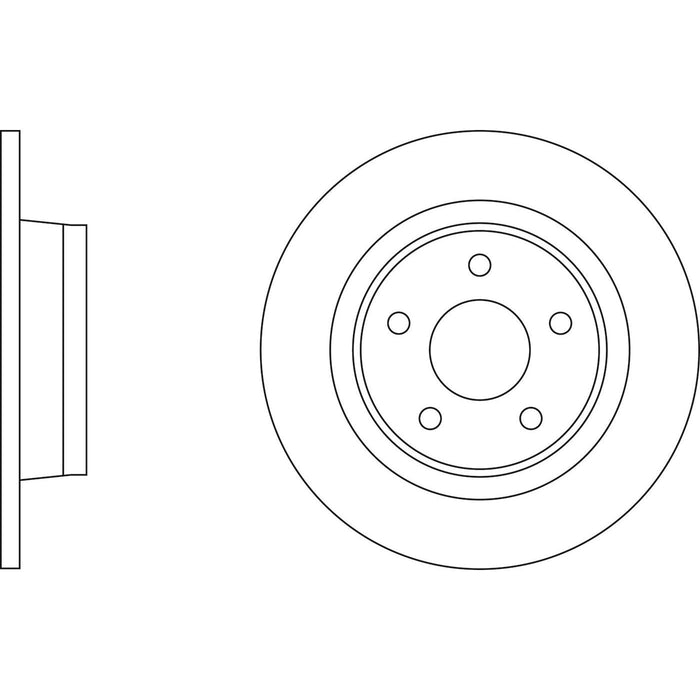 Genuine APEC Rear Brake Discs & Pads Set Solid for Ford Transit Connect