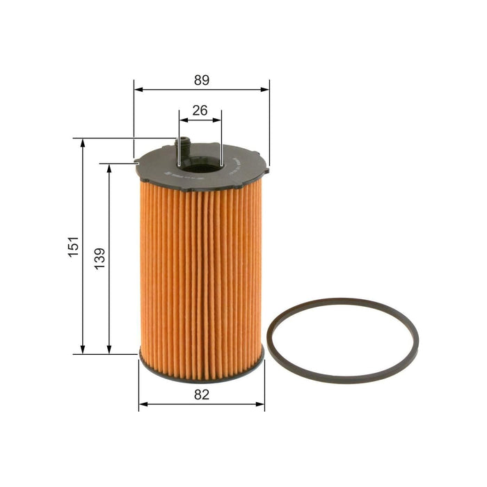 Bosch Car Oil Filter P9307 fits Land Rover Discovery TD - 2.7 - 04-09 1457429307